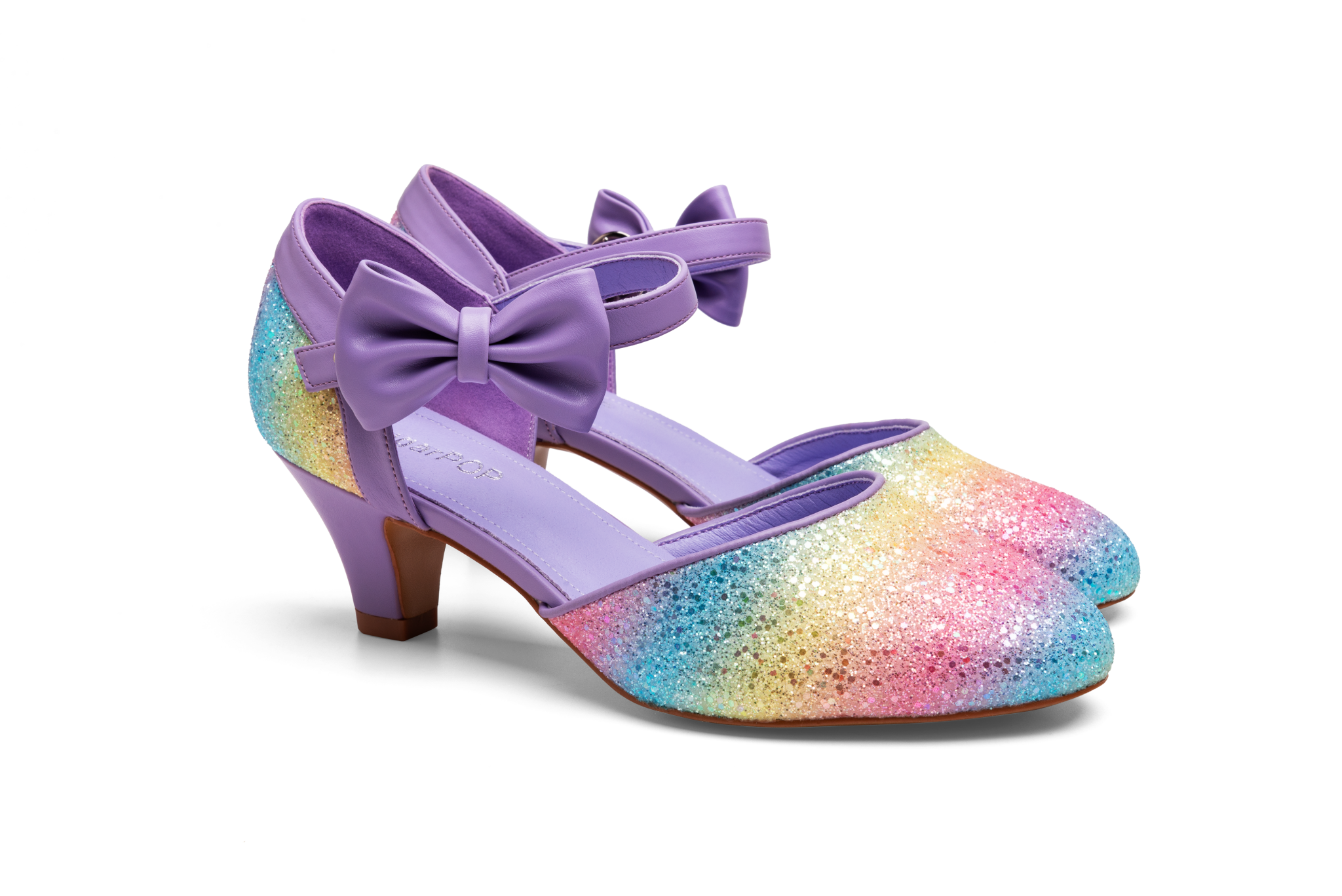 Glitter Purple High Heels For Kids Litte Kid Pink Dress Sandals