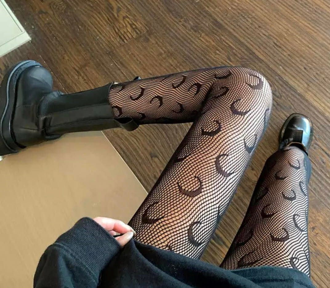 Crescent Moon Net Tights - Raven 06 – Popping Candy