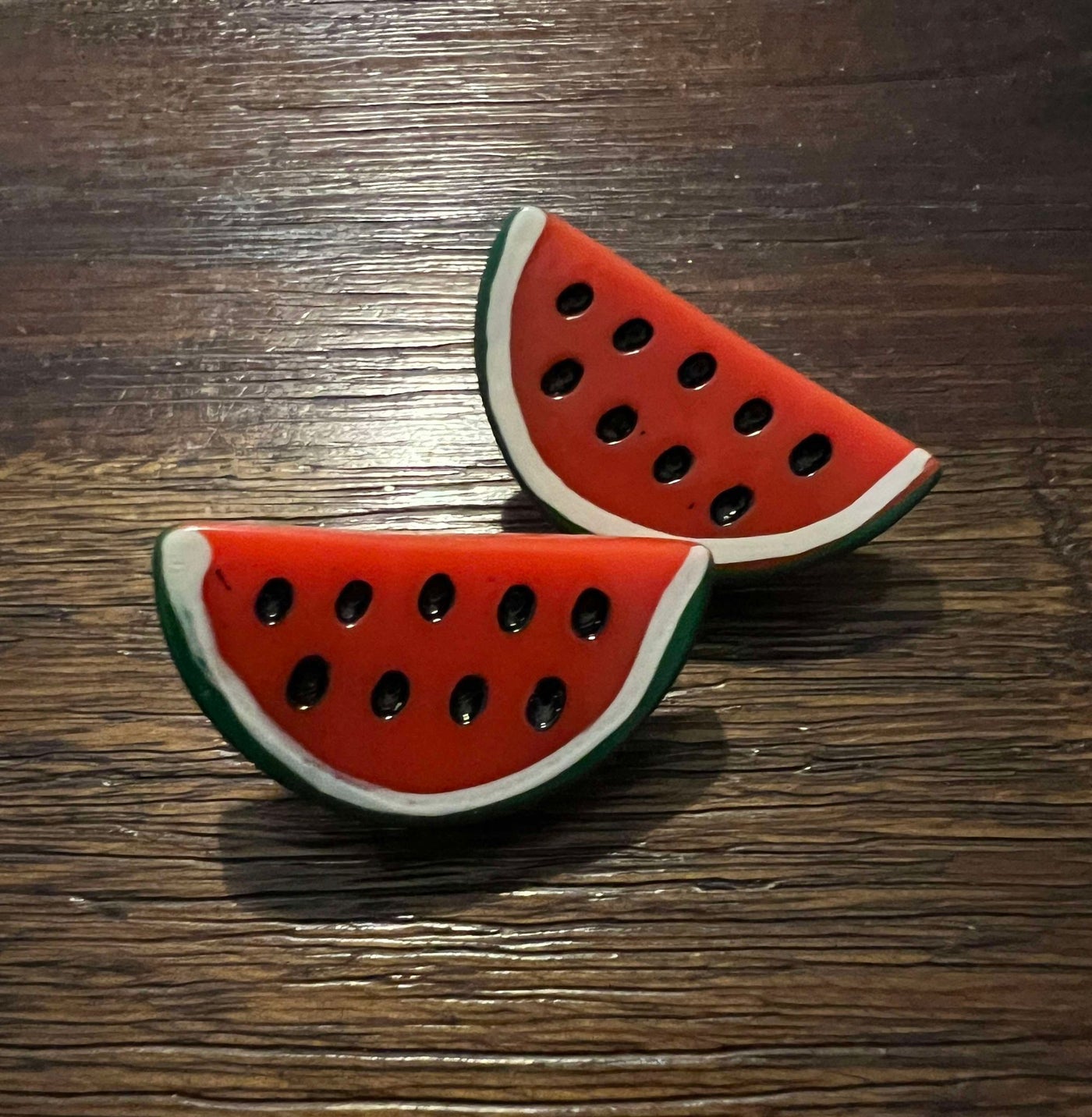 Cuties Statement Stud Earrings - Watermelon Slice