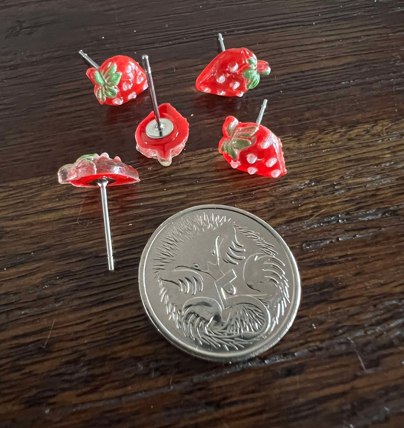 Cuties Mini Stud Earrings - Strawberry