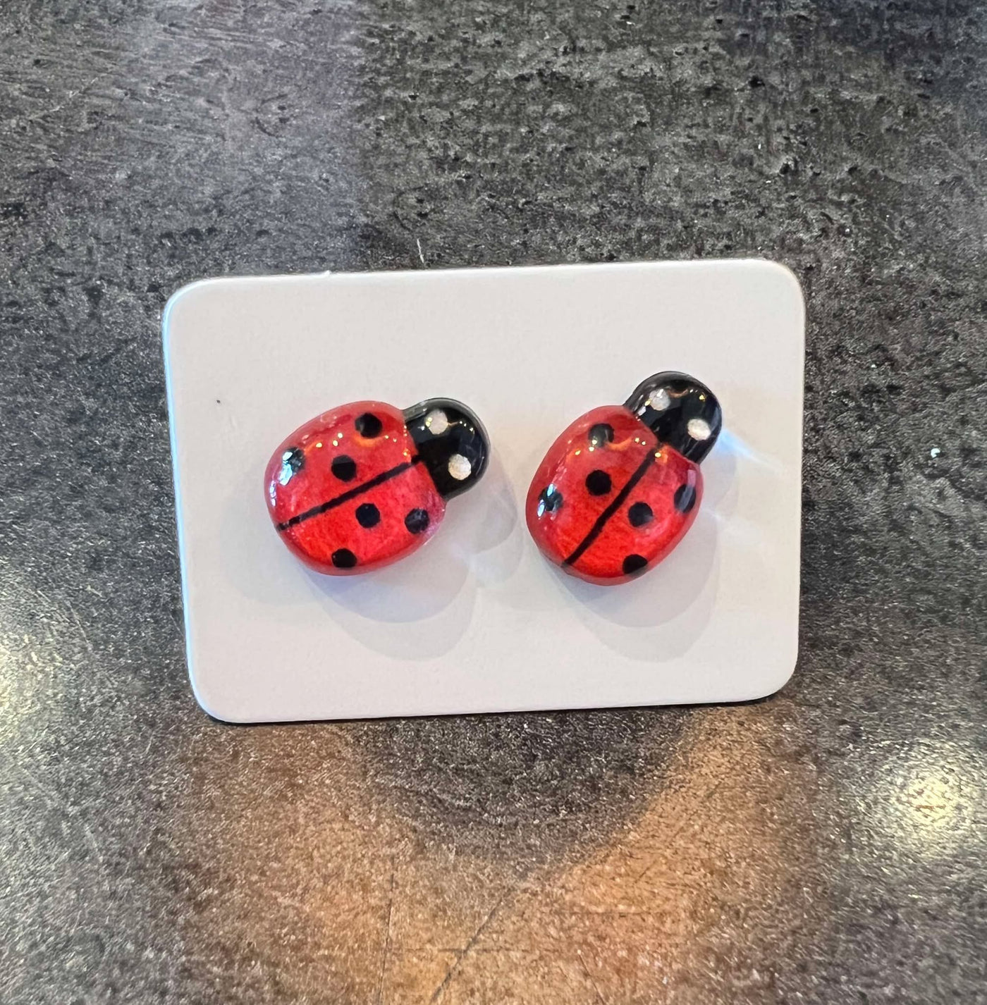 Cuties Mini Stud Earrings - Ladybug