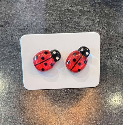 Cuties Mini Stud Earrings - Ladybug