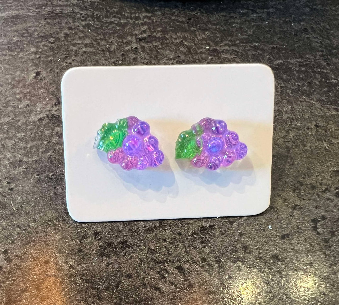 Cuties Mini Stud Earrings - Grapes