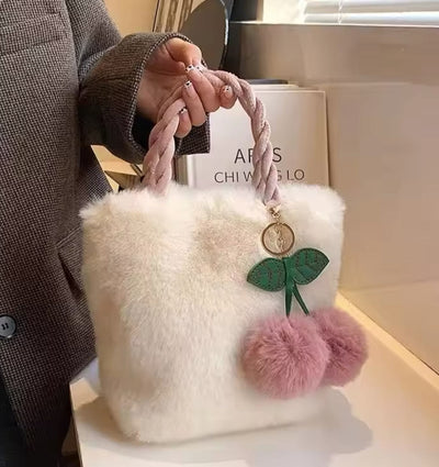 Floof Mini Bucket Bag - White