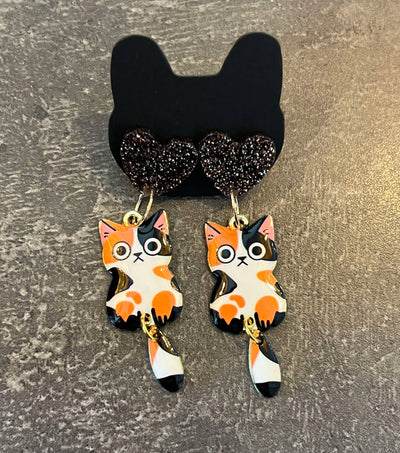 Popping Candy Dangle Earrings - Tabby Patch Tail