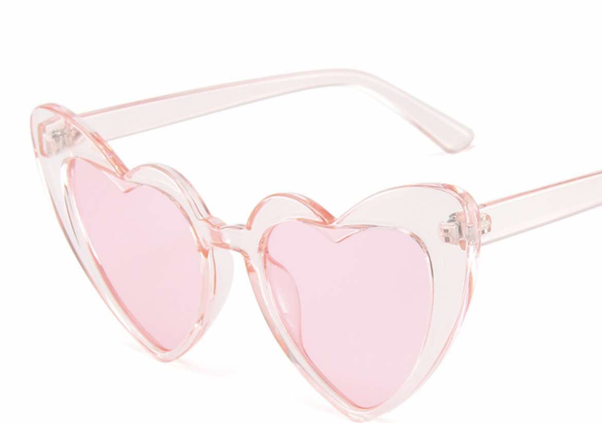 Big Love Sunnies - Clear Pink w Pink Lens