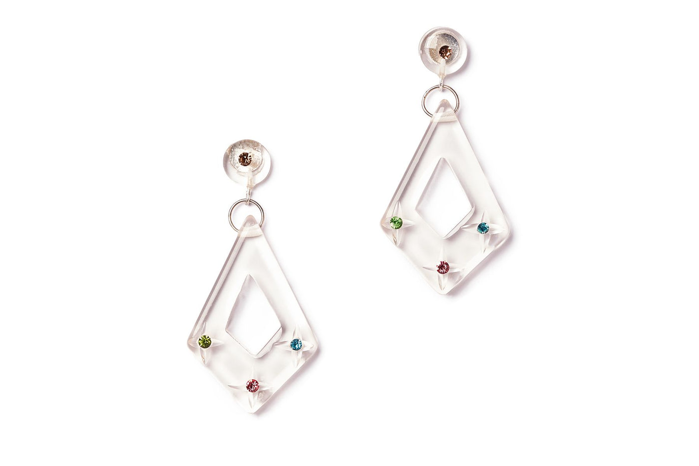 Splendette Sparkling Gems Drop Earrings