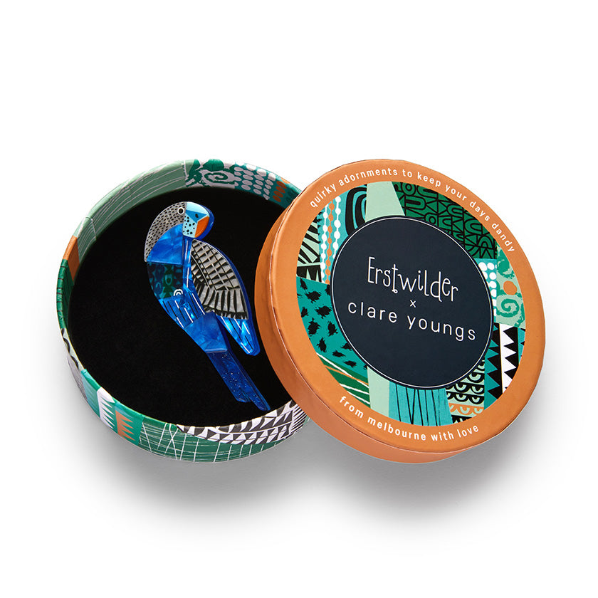Erstwilder x Clare Youngs - A Budgie Named Chirp Brooch