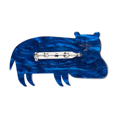Erstwilder x Clare Youngs - A Hippo Named Grunt Brooch