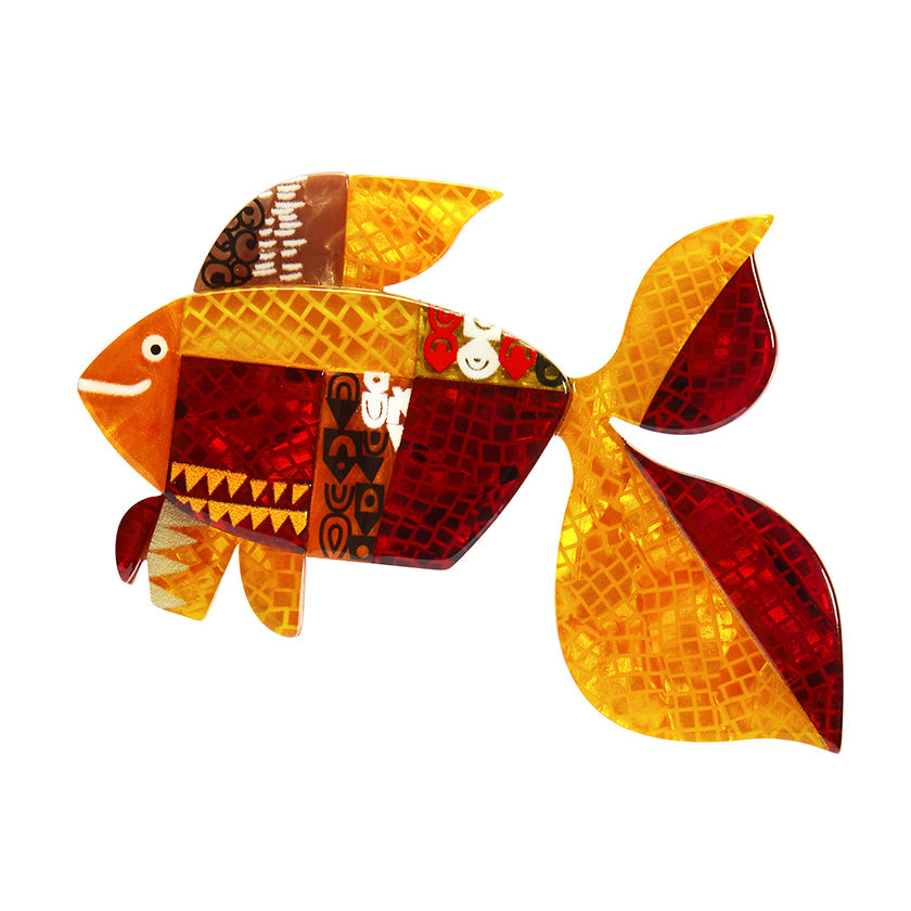 Erstwilder x Clare Youngs - A Goldfish Named Silence Brooch