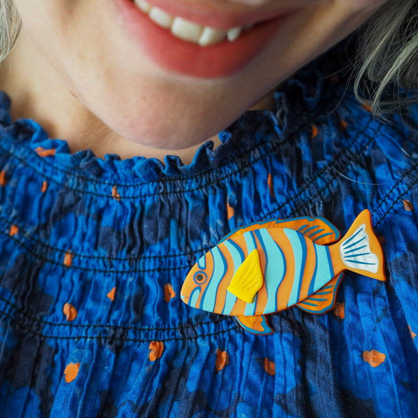 Erstwilder Great Barrier Reef - Harlequin Tuskfish Brooch
