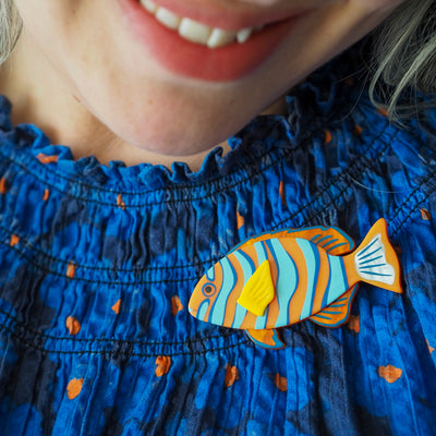 Erstwilder Great Barrier Reef - Harlequin Tuskfish Brooch