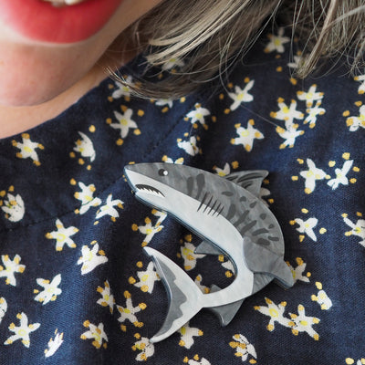 Erstwilder Great Barrier Reef - Tiger Shark Brooch