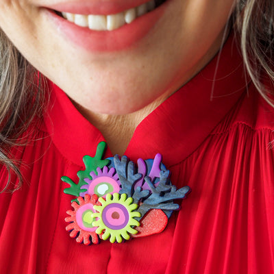 Erstwilder Great Barrier Reef - Deep Reef Corals Brooch