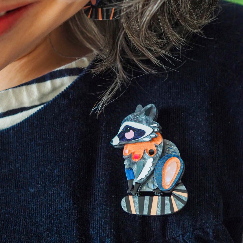 Erstwilder x Pete Cromer - The Resourceful Raccoon Brooch
