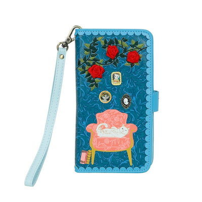 Vendula Vintage Rose Universal Flip Phone Wallet