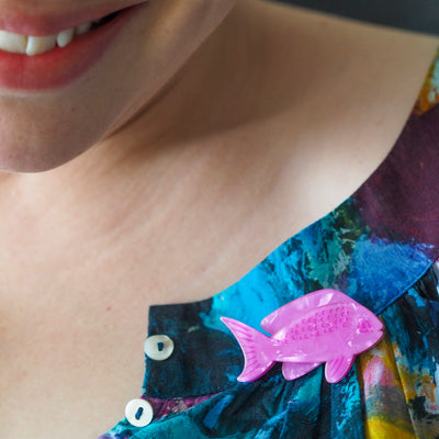 Erstwilder Great Barrier Reef - Pink Fish Mini Simplified Brooch