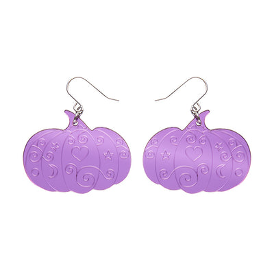 Erstwilder - Pumpkin Magic Mirror Drop Earrings - Purple