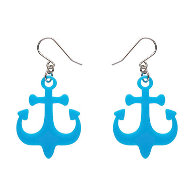 Erstwilder Great Barrier Reef - Ship Anchor Drop Earrings - Blue