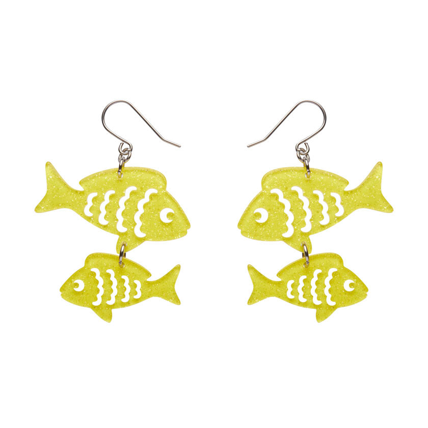 Erstwilder Great Barrier Reef - Fish Friends Drop Earrings - Yellow