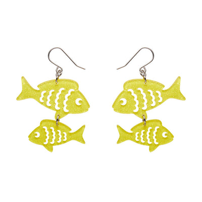 Erstwilder Great Barrier Reef - Fish Friends Drop Earrings - Yellow