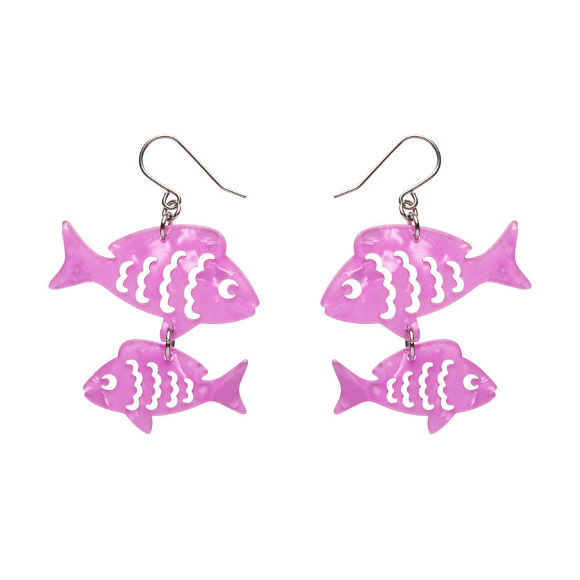 Erstwilder Great Barrier Reef - Fish Friends Drop Earrings - Pink