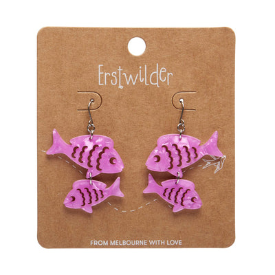 Erstwilder Great Barrier Reef - Fish Friends Drop Earrings - Pink