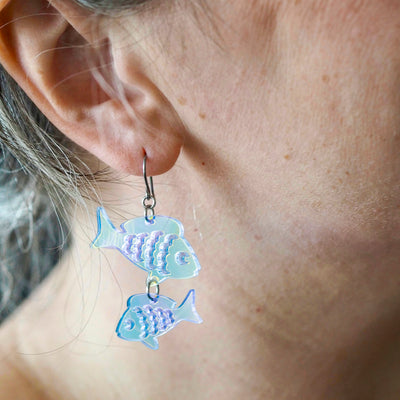 Erstwilder Great Barrier Reef - Fish Friends Drop Earrings - Iridescent
