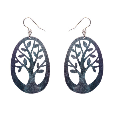 Erstwilder Tree Drop Earrings - Navy