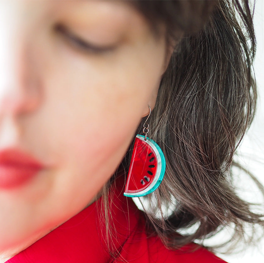 Erstwilder Frida Kahlo- Viva la Vida Watermelons Drop Earrings