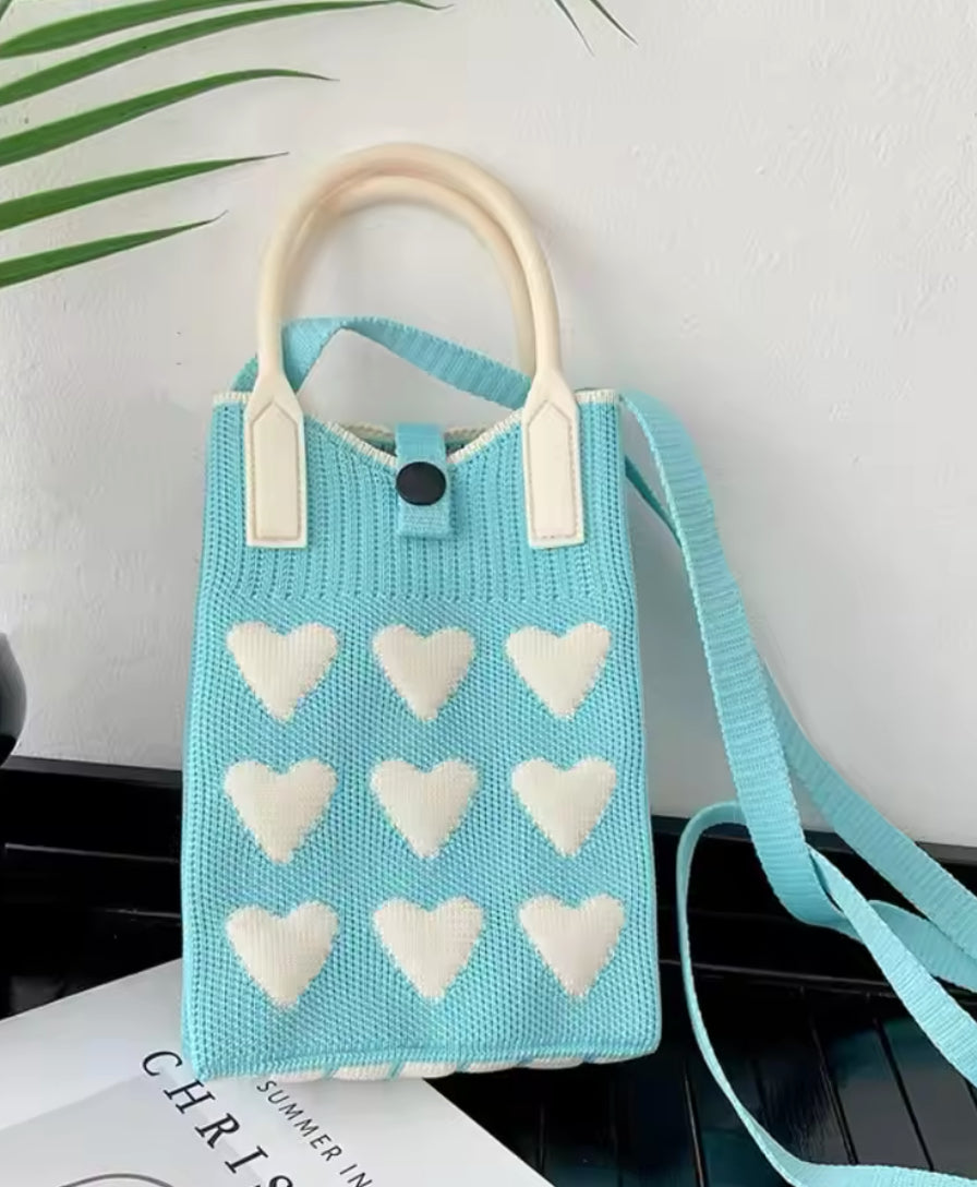 Sweetheart Phone Tote - Turquoise