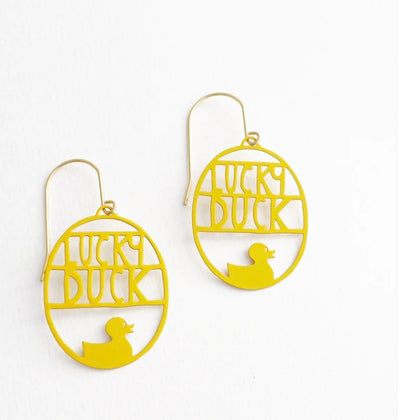 Denz + Co Mini Lucky Duck Dangles - Yellow