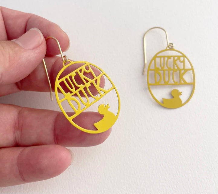 Denz + Co Mini Lucky Duck Dangles - Yellow