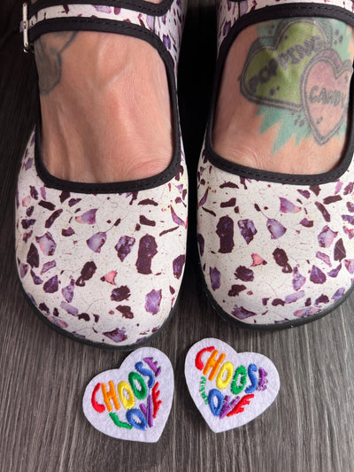 Popping Candy Shoe Clips - Choose Love