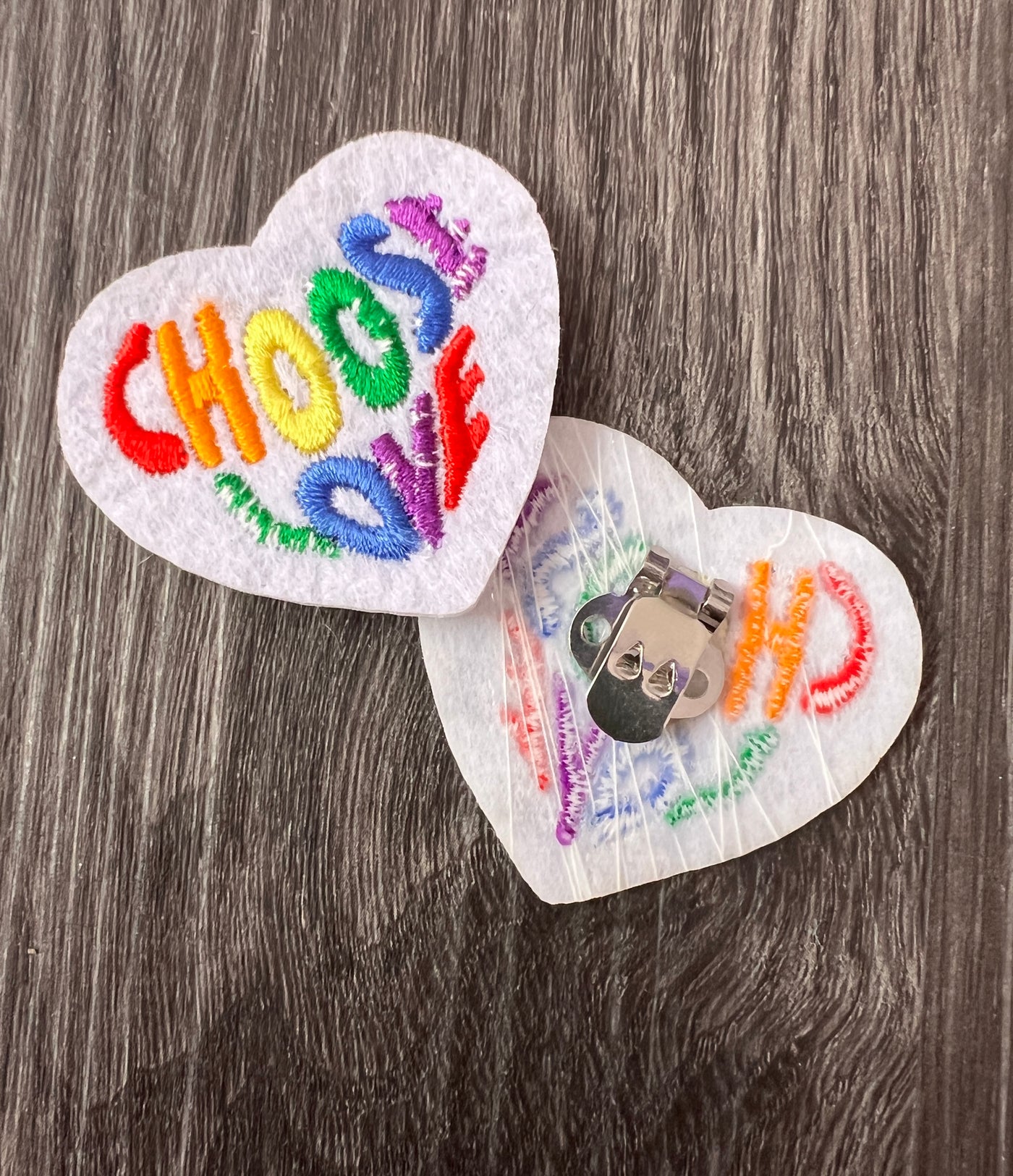 Popping Candy Shoe Clips - Choose Love