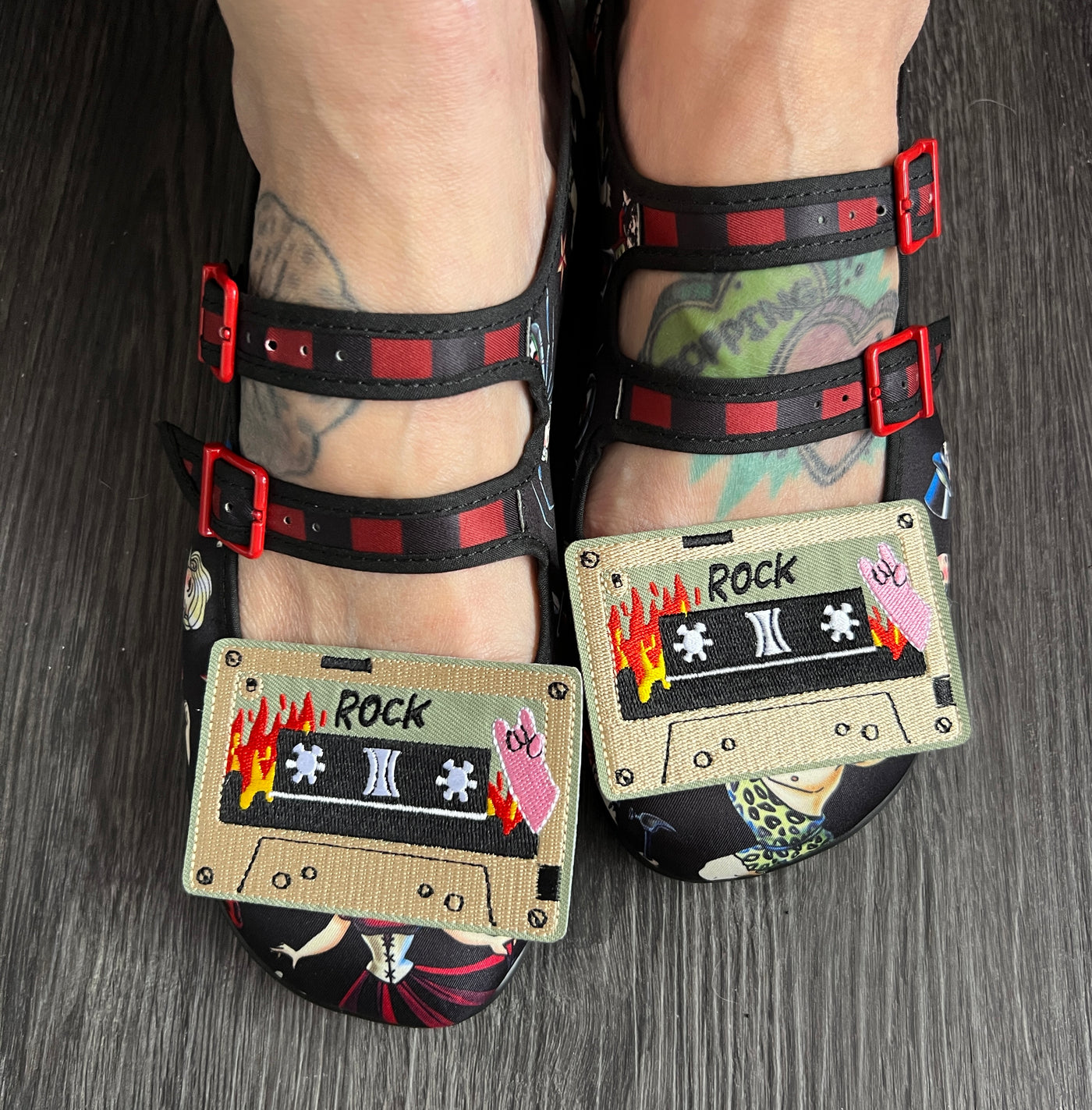 Popping Candy Shoe Clips - ROCKIN Mix Tape
