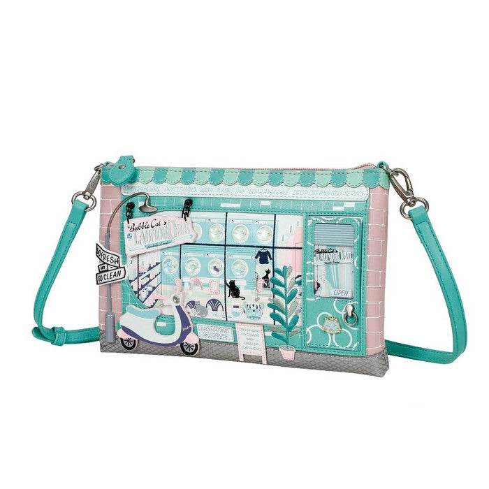 Vendula Bubble Cats Laundromat - Kate Pouch Bag