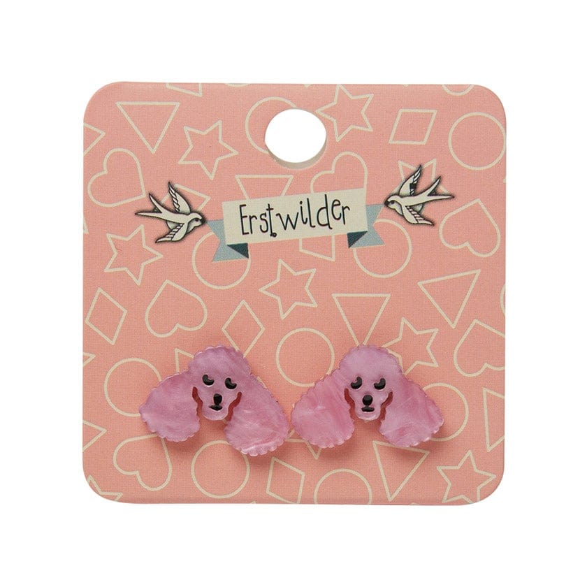 Erstwilder - Poodle Ripple Stud Earrings Pink
