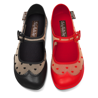 Chocolaticas_Havana_Heart_womens_Mary_Jane_Flat_Front