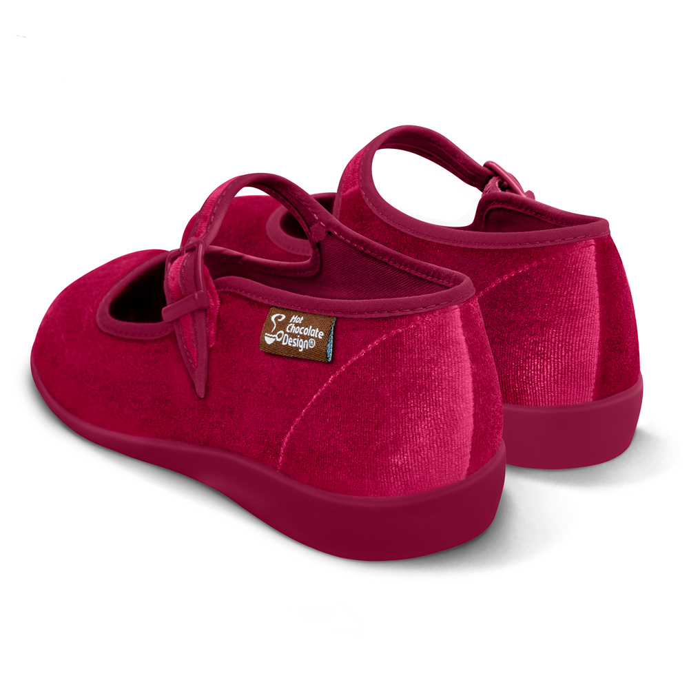 Chocolaticas_Velvet_Red_womens_Mary_Jane_Flat_Back